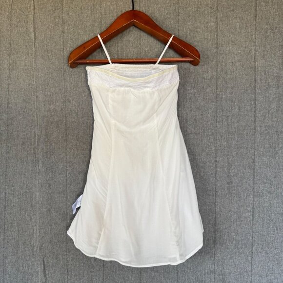 BDG UO Structured Drop Waist Strapless Ivory Tennis Preppy Mini Dress Size Small - Picture 10 of 14